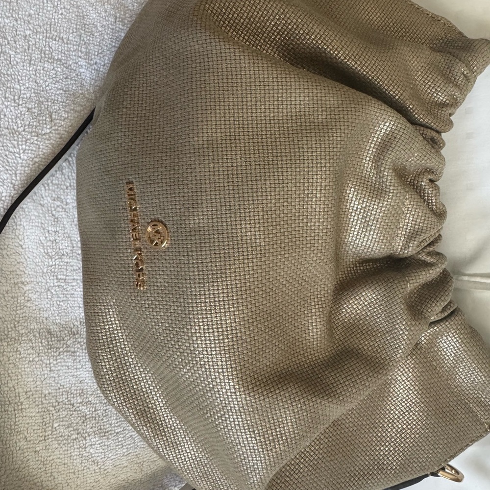 Michael Kors Metallic Gold Hobo Bag - Picture 2 of 5